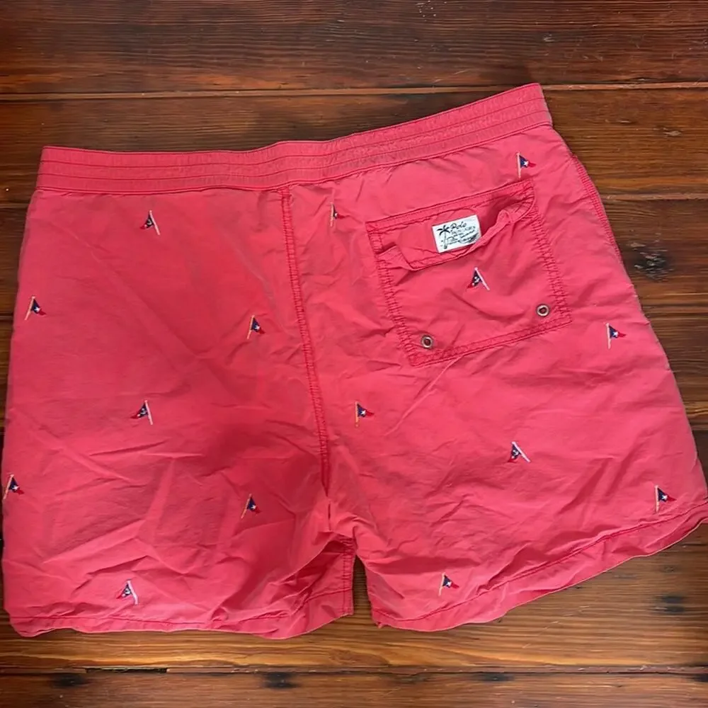 Polo Ralph Lauren flag embroidered swim trunks sz XL